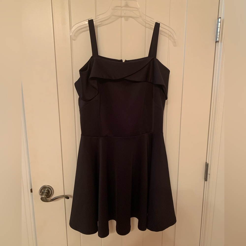 Cream and sugar black dress